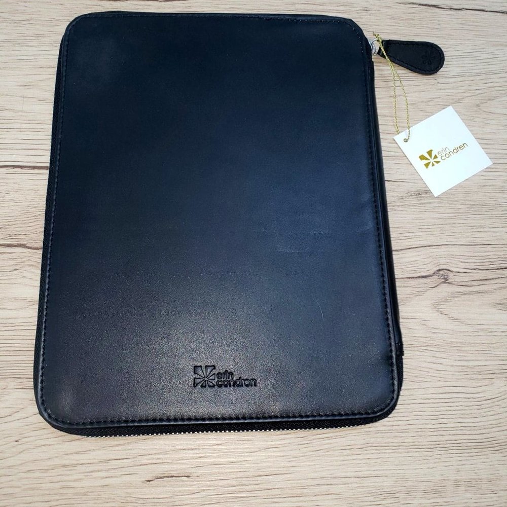 Erin Condren Black Leather Folio